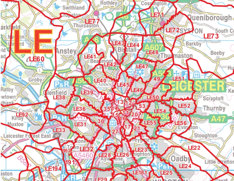 Postcode Sector Wall Map 10 West Midlands Xyz Please Choose Your Version Paper Laminated Or Framed Silver Aluminium Framed Magnetic Backing 2 1778 P 